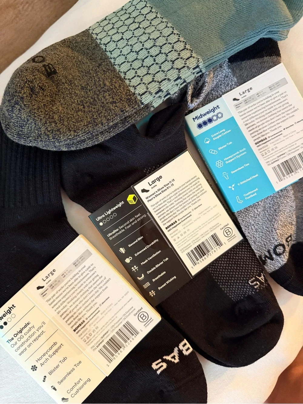 Bombas Sock Bundle Size Mens Large